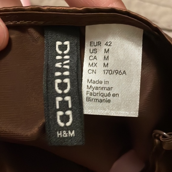 Middle Tie together designed crop tops, Pink/ Brown, H&M - Picture 7 of 7